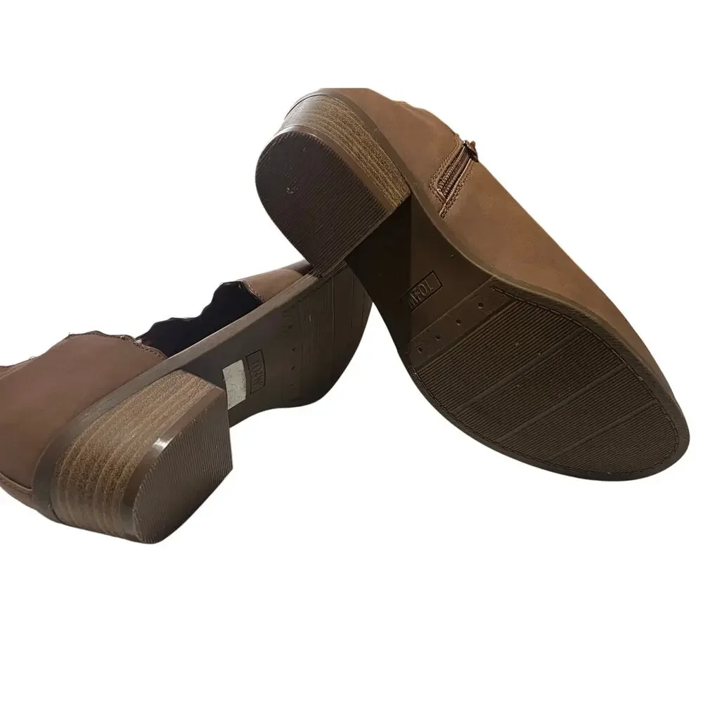 Torrid Beige Open Side Booties- Size 10.5-Boho Chic - Y2K